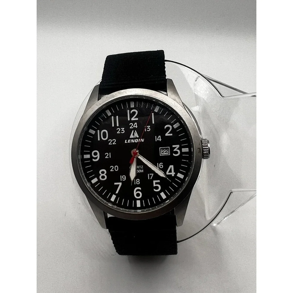 LINQIN Men's Watch Quartz 5ATM Stainless Steel No. 0550 - New Battery